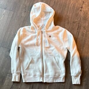 Spiritual Gangster White Hoodie with Heart Detail Small